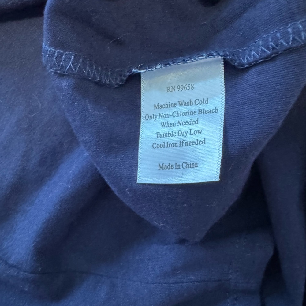 Navy Cowl Neck Long Sleeve Tee lakegirl brand - Picture 6 of 6